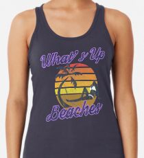 Was ist oben Strände Lustige Retro Classic Surf Hippie Geschenk T-Shirt Tanktop für Frauen