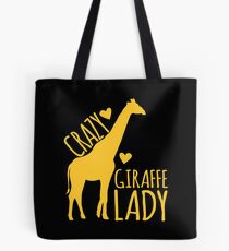CRAZY Giraffe Lady Tote Bag