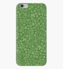 Flower & Butterfly Pattern - Green iPhone Case
