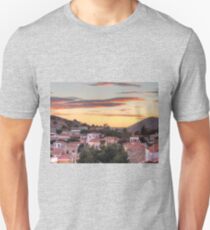Sunset over Nimborio Unisex T-Shirt