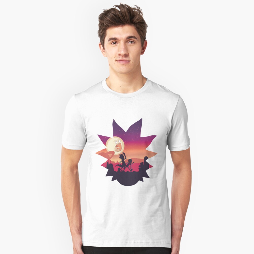 Rick and Morty Run! Slim Fit T-Shirt