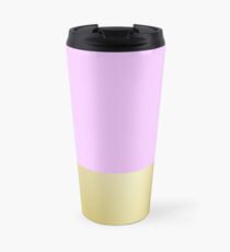 Lilac and Gold Solid Horizontal Block Travel Mug