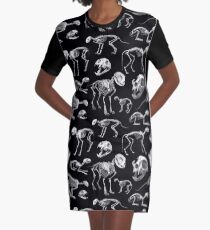 Cat Anatomy Graphic T-Shirt Dress