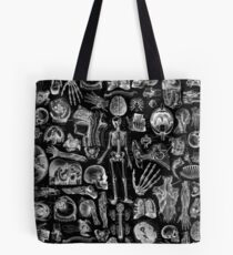 Human Anatomy Black Print Tote Bag