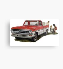 The Ford F100. 1970s Favourite Pickup! Metal Print