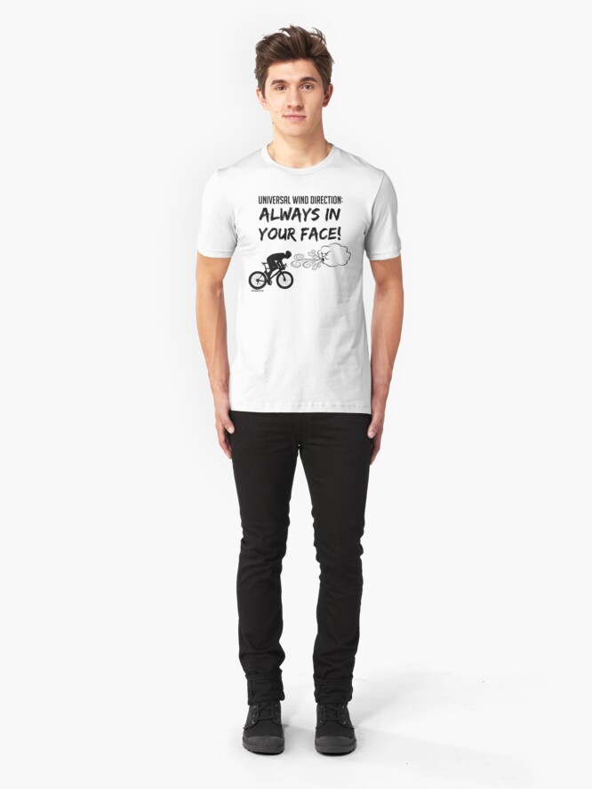 T-shirt ajusté ''Universal wind direction : ALWAYS IN YOUR FACE (black)' : autre vue