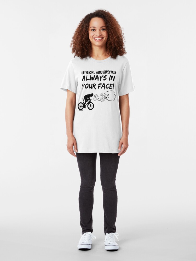 T-shirt ajusté ''Universal wind direction : ALWAYS IN YOUR FACE (black)' : autre vue