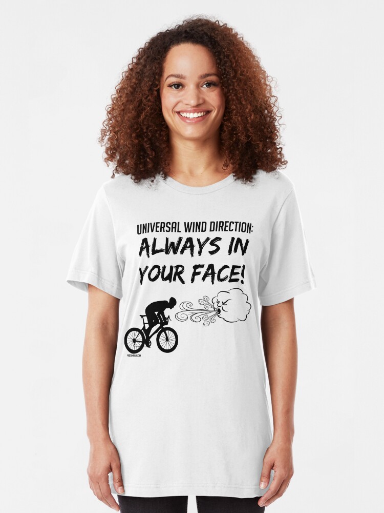 T-shirt ajusté ''Universal wind direction : ALWAYS IN YOUR FACE (black)' : autre vue