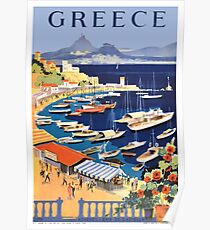 Retro- Reise-Plakat Griechenlands / der griechischen Inseln Poster