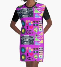 Ich liebe die 80er Jahre T-Shirt Kleid