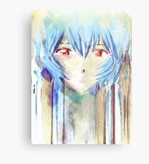 Ayanami Rei Evangelion Anime Tra Digitale Malerei Metallbild