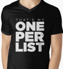 ONE PER LIST Men's V-Neck T-Shirt