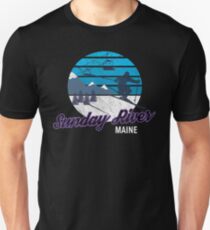 Sunday River Newry Maine New England USA Ski Resort Snowboarding Winter Skiing Wear T-Shirts Hoodies Sweaters and Jumpers Unisex T-Shirt