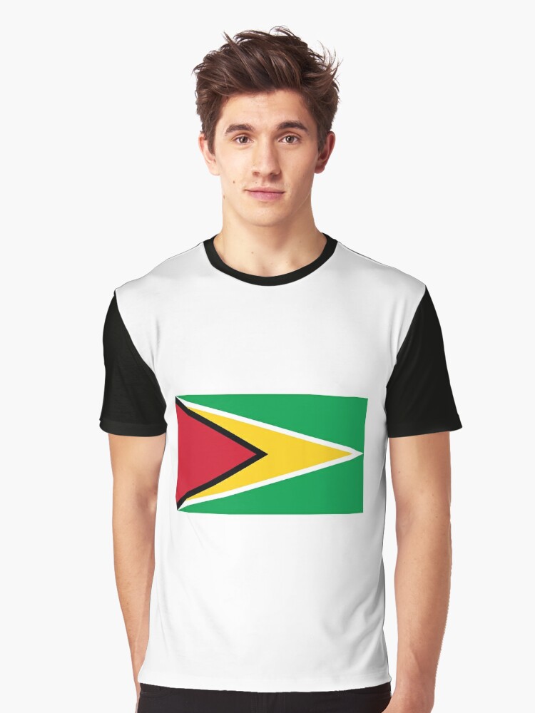 Guyana Flag Graphic T Shirt By Lingo Shop