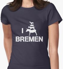 I Love Bremen Town Musicians Women's Fitted T-Shirt