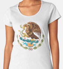 Camiseta premium de cuello ancho MÉXICO, MÉXICO, SÍMBOLO DE ÁGUILA, Bandera mexicana, Bandera de México, Bandera de México, Pura y simple