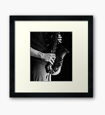Chris' sax Framed Print