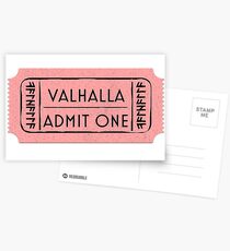 Valhalla-Eintrittskarte Postkarten