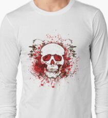 Grunge Skull Long Sleeve T-Shirt
