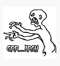 Grr Argh, Monster, Buffy the Vampire Slayer, Mutant Enemy, 90s, BTVS, Zombie, Joss Whedon, Angel, Buffering, Pop Culture, Zombie Photographic Print