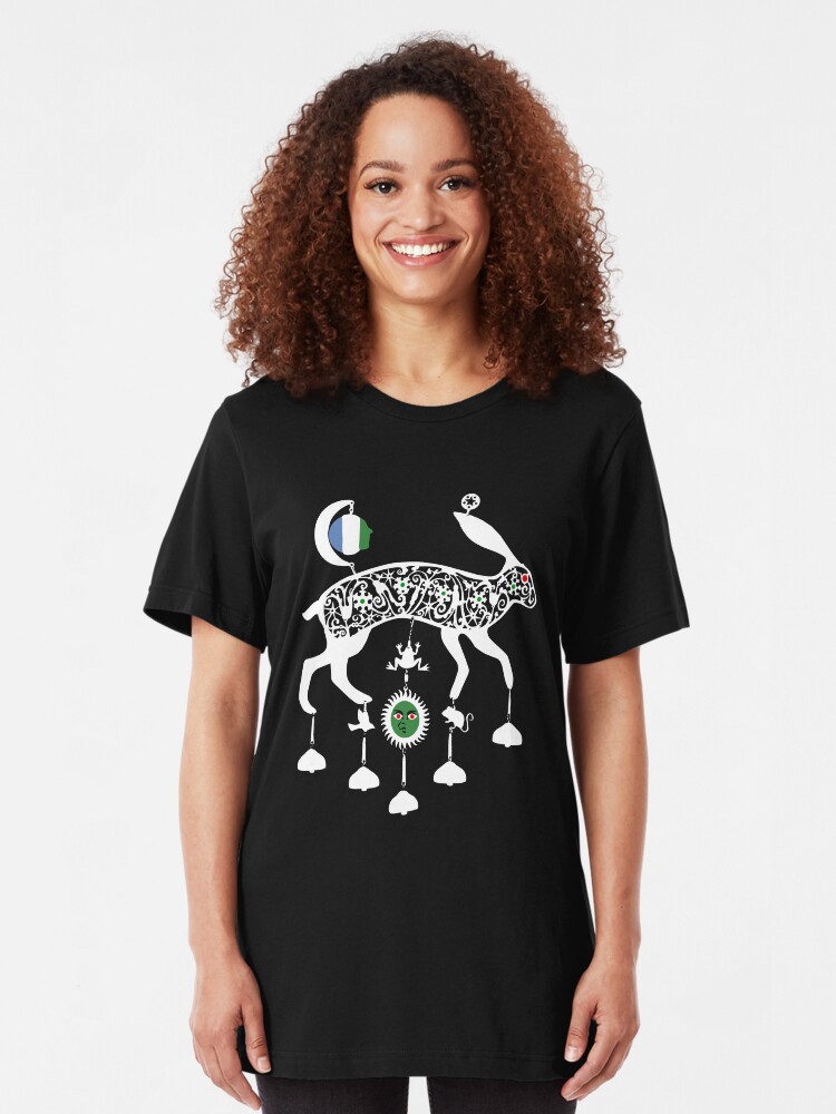 Alternate view of The jewelled hare from Masquerade Slim Fit T-Shirt