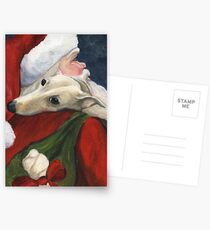 Greyhound and Santa Postcards