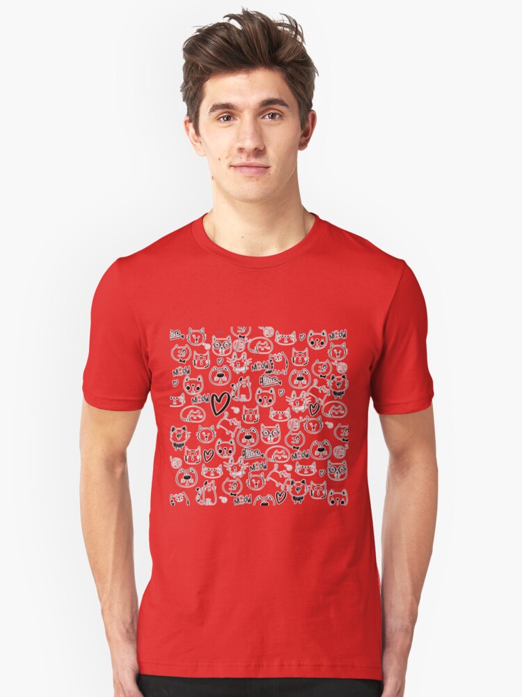 Alternate view of Meow Cats Slim Fit T-Shirt