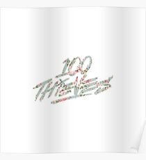 100 Thieves Floral Poster