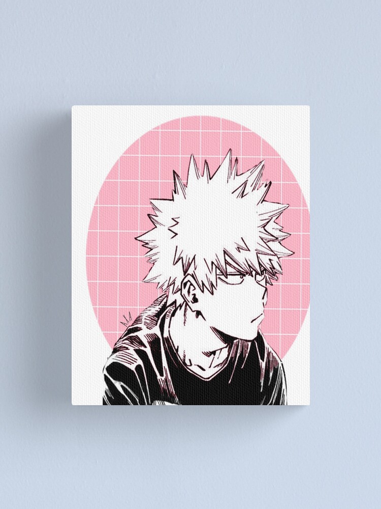 Aesthetic Bakugou Pink Canvas Print By Avaxkay Redbubble