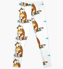 calvin and hobbes Hug Leggings