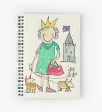 The Queen Corgis and Castle Spiral Notebook