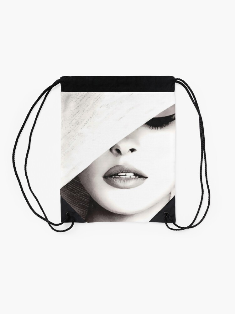 Alternate view of Vogue Covert Wall Art Drawstring Bag
