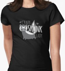 Crazy SKUNK Lady Women's Fitted T-Shirt