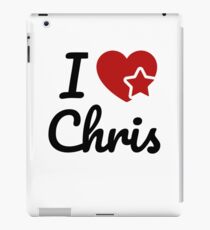 I love Chris Artwork iPad Case/Skin