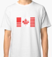 Canadian American Flag design Classic T-Shirt