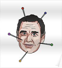 Jeremy Hunt Voodoo Doll Pin Illustration Poster