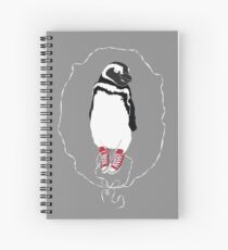 Happy Penguin in Converse Spiral Notebook