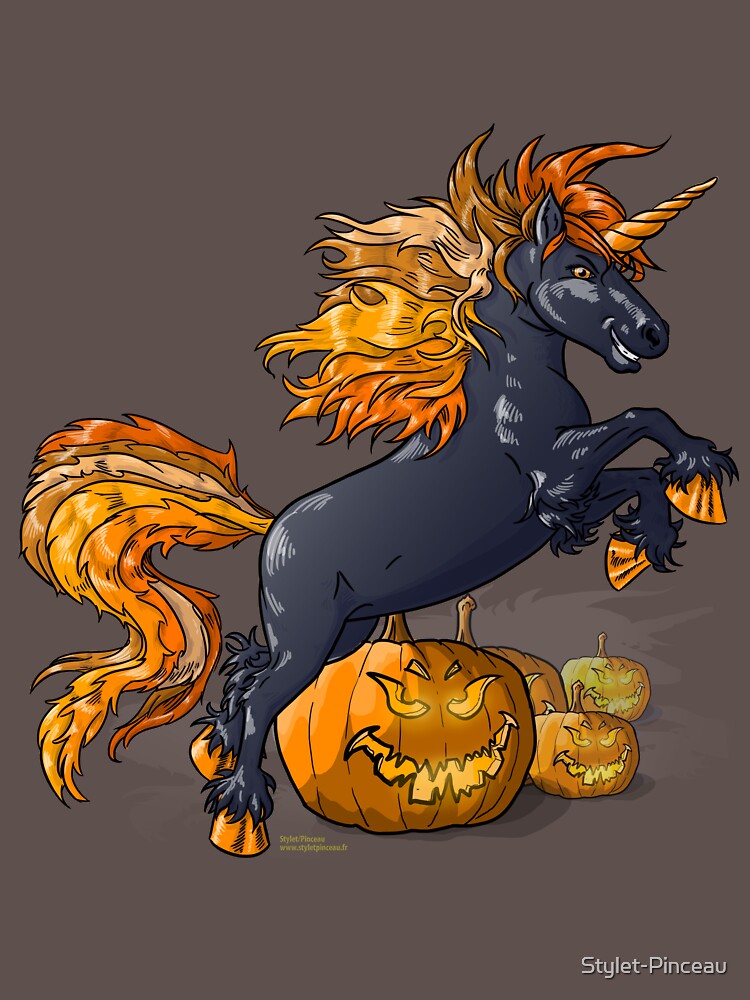 "The evil unicorn of Halloween." T-shirt by Stylet-Pinceau | Redbubble