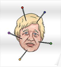 Boris Johnson Voodoo Doll Pin Illustration Poster