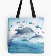 Dolphin Love Tote Bag