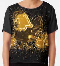 Chicken hen golden Gold Chiffon Top