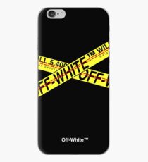Vinilo o funda para iPhone Línea de policía blanca