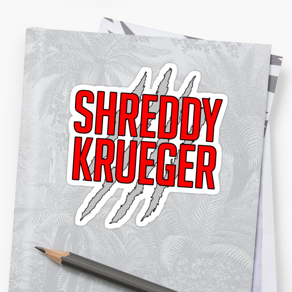 "Shreddy Krueger" Sticker by tdjeff02 | Redbubble