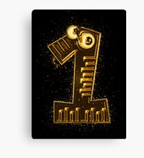 Counting math golden Gold Canvas Print