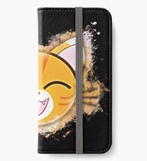 Orange tabby cat orange tabby glowing Art iPhone Flip-Case/Hülle/Klebefolie