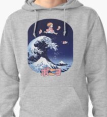 Thee great wave of Ponyo! Pullover Hoodie