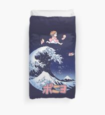 Thee great wave of Ponyo! Duvet Cover