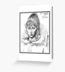 SYLVETTE DAVID : Vintage 1954 Picasso Sketch Greeting Card