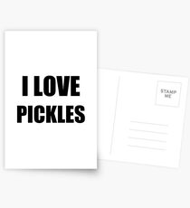 I Love Pickles Funny Gift Idea Postcards