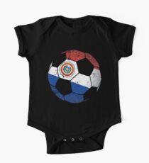 Paraguay Soccer Ball Flag Jersey Art - Paraguay Football One Piece - Short Sleeve